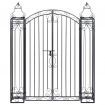 Ornamental Garden Gate Wrought Iron 122x20.5x160 cm