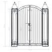 Ornamental Garden Gate Wrought Iron 122x20.5x160 cm