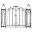 Ornamental Garden Gate Wrought Iron 122x20.5x100 cm