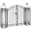 Ornamental Garden Gate Wrought Iron 122x20.5x100 cm