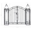 Ornamental Garden Gate Wrought Iron 122x20.5x100 cm