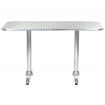 Garden Table Silver 120x60x70 cm Aluminium