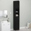 Bathroom Cabinet Black 32x25.5x190 cm Chipboard