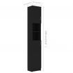 Bathroom Cabinet Black 32x25.5x190 cm Chipboard