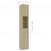 Bathroom Cabinet Sonoma Oak 32x25.5x190 cm Chipboard