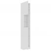 Bathroom Cabinet High Gloss White 32x25.5x190 cm Chipboard