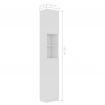 Bathroom Cabinet High Gloss White 32x25.5x190 cm Chipboard