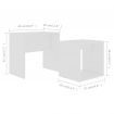 Coffee Table Set White 48x30x45 cm Chipboard
