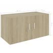Wall Mounted Cabinet Sonoma Oak 80x39x40 cm Chipboard