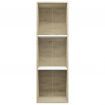 Book Cabinet/TV Cabinet White and Sonoma Oak 36x30x114 cm