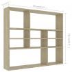 Wall Shelf Sonoma Oak 90x16x78 cm Chipboard