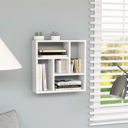 Wall Shelf White 45.1x16x45.1 cm Chipboard