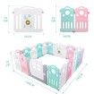 Baby Playpen Fence Child Enclosure Barrier Activity Centre Kids Safety Gate Toddler Play Room Yard Games Music 18 Panels