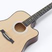 BoPeep 38 Inch Wooden Folk Acoustic Guitar Classical Cutaway Steel String w/ Bag