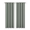 2x Blockout Curtains Panels 3 Layers Eyelet Room Darkening 140x230cm Grey