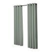 2x Blockout Curtains Panels 3 Layers Eyelet Room Darkening 140x230cm Grey