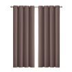 2x Blockout Curtains Panels 3 Layers Eyelet Room Darkening 140x230cm Taupe