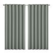 2x Blockout Curtains Panels 3 Layers Eyelet Room Darkening 240x230cm Grey