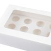 50 Pcs 12 Mini Holes Cupcake Boxes Cupe Cake Box Window Face Cover and Inserts
