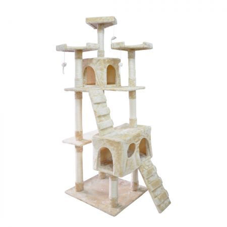 184cm Cat Trees Scratching Post Beige