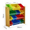 Levede 12Bins Kids Toy Box Bookshelf Organiser Display Shelf Storage Rack Drawer