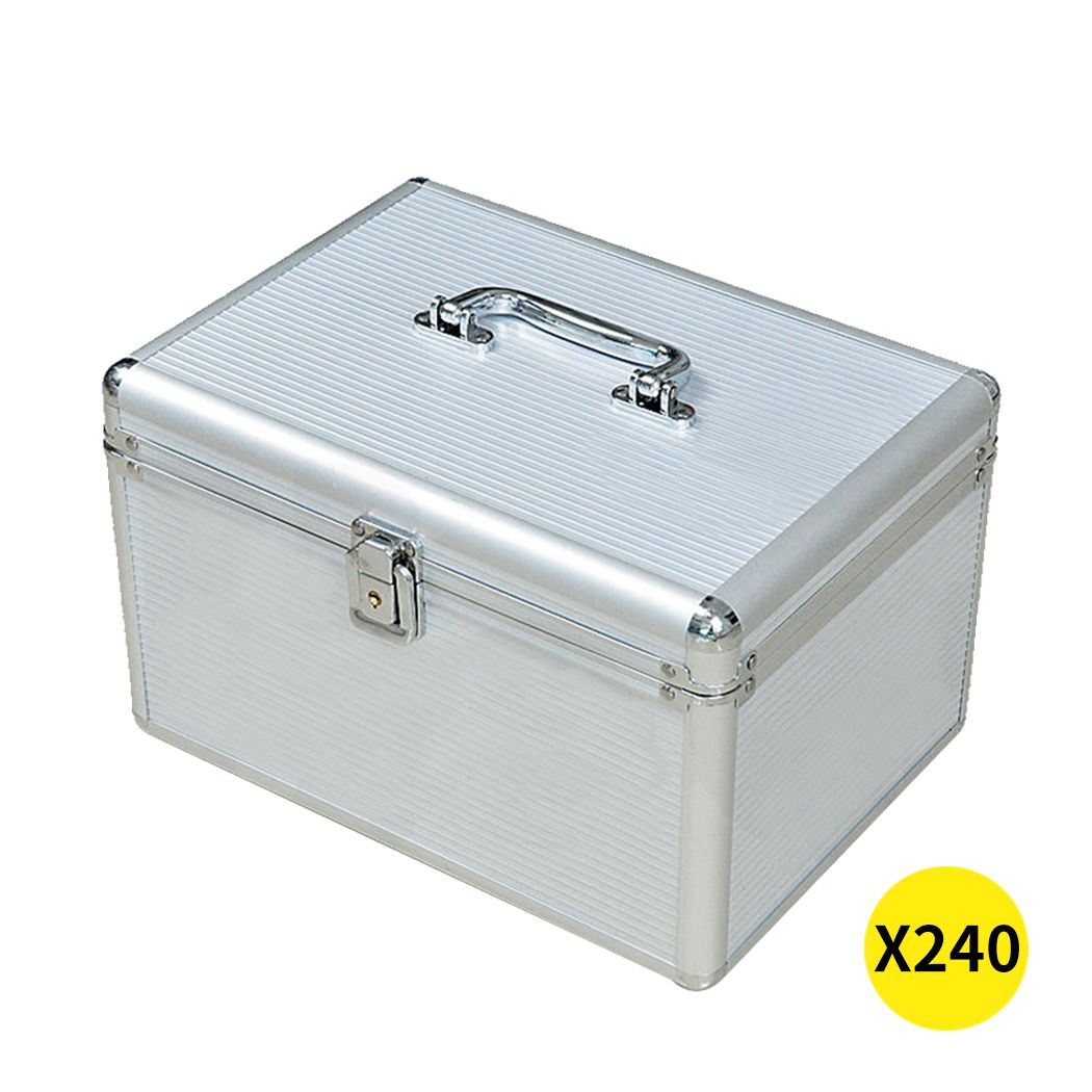 240 Discs Aluminium CD DVD Cases Bluray Lock Storage Box Organizer Free Inserts