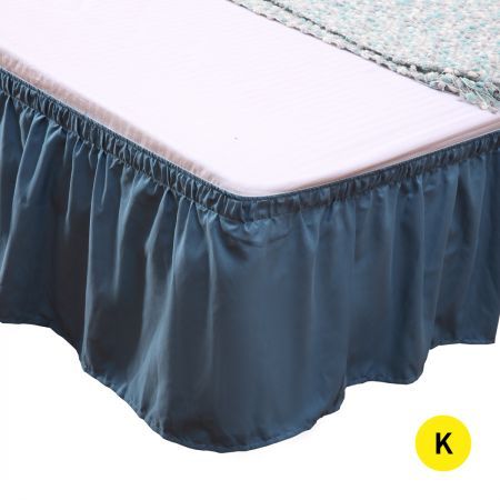 Dreamz Ultra Soft Microfiber Elastic, Turquoise King Size Bed Skirt