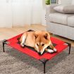PaWz Heavy Duty Pet Bed Trampoline Dog Puppy Cat Hammock Mesh  Canvas M Red