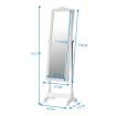 Levede Dual Use Mirrored Jewellery Dressing Cabinet with LED Light in White