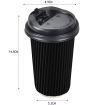 200 Pcs 16oz Disposable Takeaway Coffee Paper Cups Triple Wall Take Away w Lids