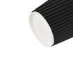200 Pcs 16oz Disposable Takeaway Coffee Paper Cups Triple Wall Take Away w Lids