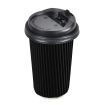 500 Pcs 16oz Disposable Takeaway Coffee Paper Cups Triple Wall Take Away w Lids