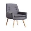 2x Levede Luxury Upholstered Armchair Dining Chair Accent Sofa Padded Fabric