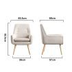 Levede 2x Upholstered Fabric Dining Chair Kitchen Wooden Modern Cafe Chairs