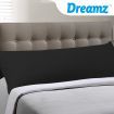 DreamZ Body Full Long Pillow Luxury Slip Cotton Maternity Pregnancy 150cm Black