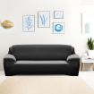 Easy Fit Stretch Couch Sofa Slipcovers Protectors Covers 3 Seater Black