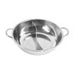 36cm Stainless Steel Twin Mandarin Duck Hot Pot Induction Cookware With Lid