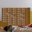 40 Multi Drawer Tool Storage Cabinet Unit Nail Screw Craft Bits Organiser Brown