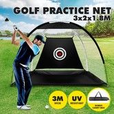 3M Golf Practice Net Hitting Chipping Training Aid Cage for Home Backyard Black