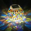 Color Changing Solar Powered Glass Ball Garden Lights, Aukora Solar Table Lights Waterproof Solar Led Night Light for Garden,(Mosaic Glass)