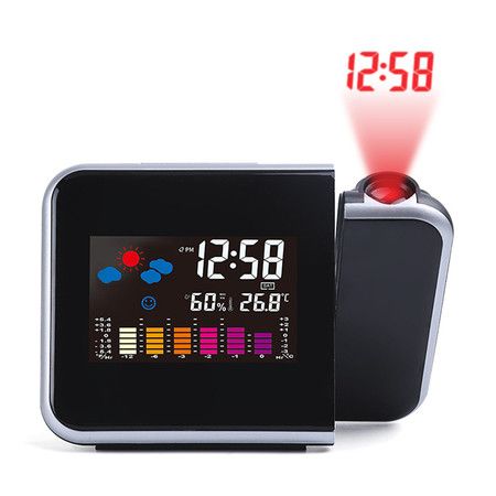 Weather Alarm Clock Max/ Min Temperature & Humidity Records Clock Digital Projection Clock