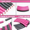 Fitness Exercise Weighted Hoola Hoop, Lose Weight by Fun Way to Workout, Fat Burning Healthy Model Sports Life, Detachable and Size Adjustable