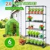 2x 6 Tier Plant Shelves Greenhouse Supplies Plant Stand Metal Shelving
