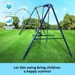 Kid Swing Set Outdoor Playset Playground Equipment Child Backyard Fun with 2 Swing Seats 1 Glider