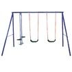 Kid Swing Set Outdoor Playset Playground Equipment Child Backyard Fun with 2 Swing Seats 1 Glider