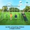 Kid Swing Slide Set Playground Outdoor Playset Equipment Child Backyard Fun with 2 Swing Seats 1 Glider