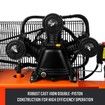 Electric 5HP 120L Belt Drive Air Compressor Inflator 480L/M Portable Tank Pump