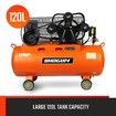 Electric 5HP 120L Belt Drive Air Compressor Inflator 480L/M Portable Tank Pump