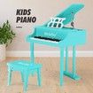 Melodic 30 Keys Classic Kids Piano Wooden Baby Grand Piano with Bench Green