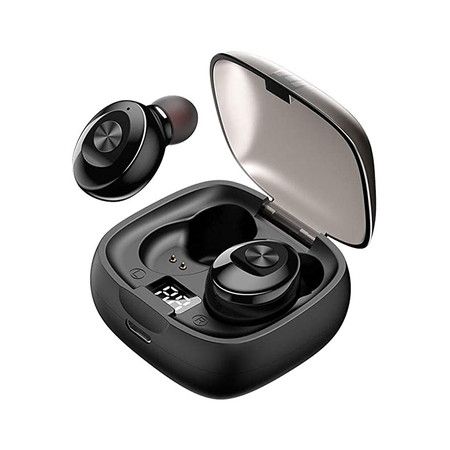 Mini Bluetooth Earbud, V5.0 Stereo Wireless Bluetooth Headphones with Built-in Mic, IPX6 Waterproof Noise Cancelling in-Ear Earphone Car Headset for iPhone Samsung and Other Phones